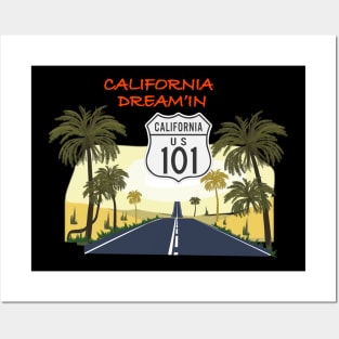 California Dream'in - California Highway 101 Posters and Art